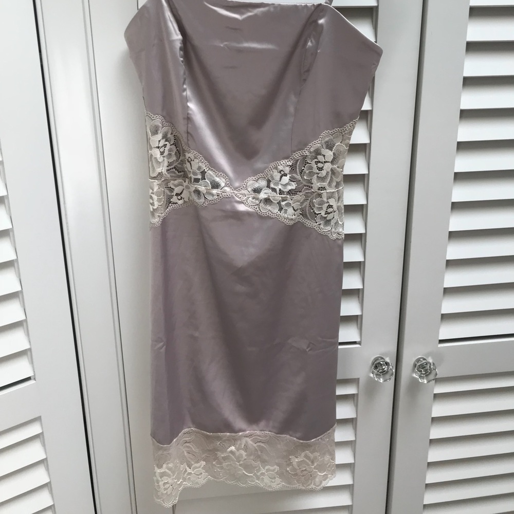 Light purple, lace slip dress